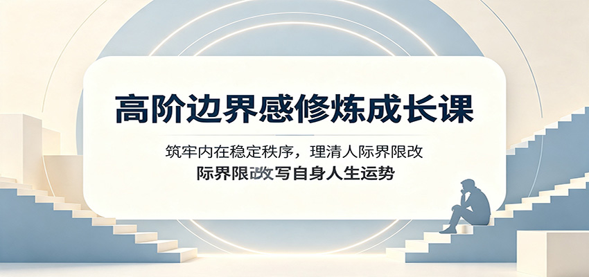高阶边界感修炼成长课：筑牢内在稳定秩序，理清人际界限改写自身人生运势-百盛轻创