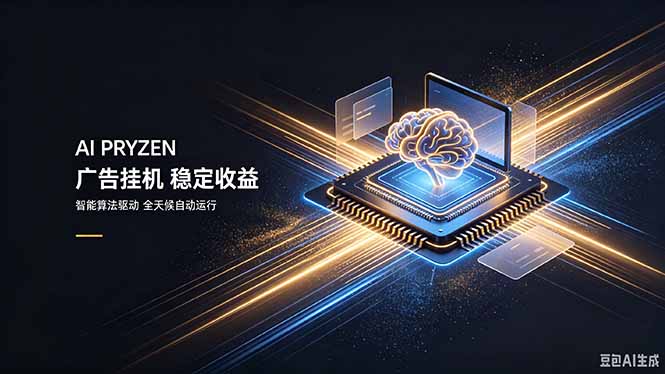 AI Pryzen 广告挂机｜24小时自动跑，日入300-500，新手零门槛-百盛轻创