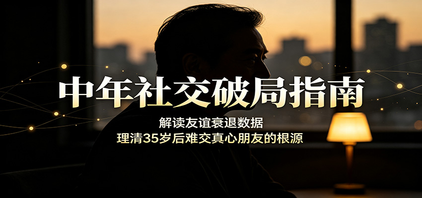 中年社交破局指南:解读友谊衰退数据,理清35岁后难交真心朋友的根源-百盛轻创