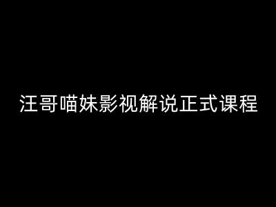 汪哥影视解说正式课程：剪映/PR教学/视解说剪辑5大黄金法则/全流程剪辑7把利器等等-百盛轻创
