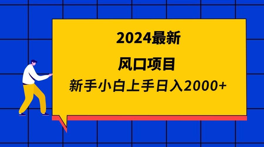 (9483期)2024最新风口项目 新手小白日入2000+-百盛轻创