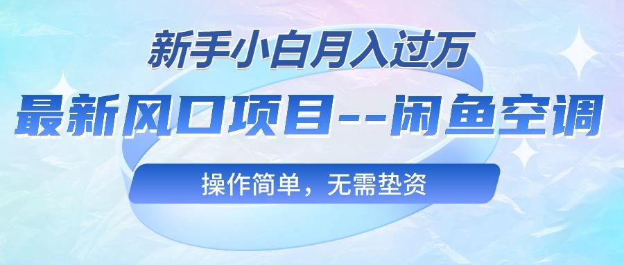最新风口项目---闲鱼空调，新手小白月入过万，操作简单，无需垫资-小艾项目网