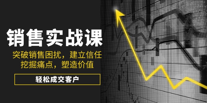 销售实战课，突破销售困扰，建立信任，挖掘痛点，塑造价值，轻松成交客户-小艾项目网
