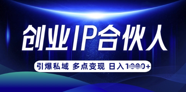 云帆·创业ip合伙人打造3.0，从0到1教你做网创，实现月入过W-小艾项目网
