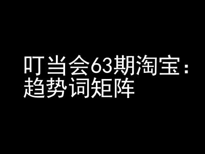 《淘宝天猫打爆班》原创高阶技术第63期，趋势词矩阵技术和玩法-百盛轻创