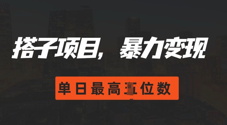 2024搭子玩法，0门槛，暴力变现，单日最高破四位数【揭秘】-百盛轻创