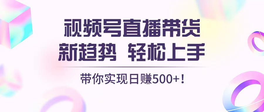视频号直播带货新趋势，轻松上手，带你实现日赚500+-小艾项目网