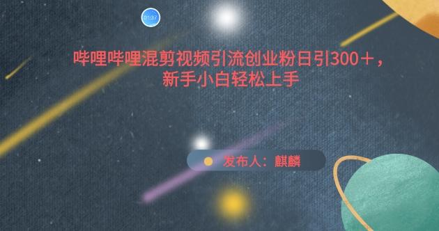 哔哩哔哩混剪视频引流创业粉日引300+，新手小白轻松上手【揭秘】-百盛轻创
