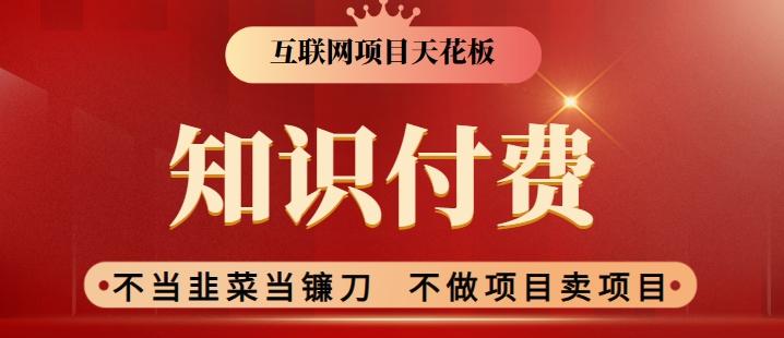 2024互联网项目天花板，新手小白也可以通过知识付费月入10W，实现财富自由【揭秘】-百盛轻创