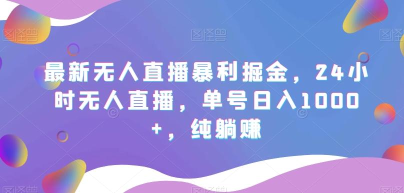最新无人直播暴利掘金，24小时无人直播，单号日入1000+，纯躺赚-小艾项目网