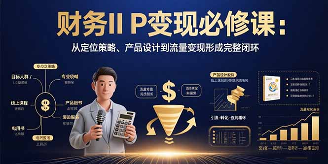财务IP变现必修课：从定位策略、产品设计到流量变现形成完整闭环-百盛轻创