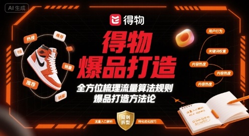 得物爆品打造，全方位梳理得物流量算法规则爆品打造规则-百盛轻创