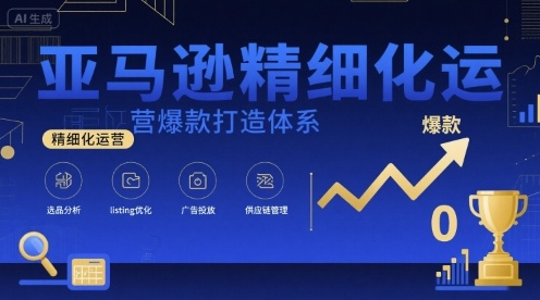 亚马逊精细化运营爆款打造体系，视频课+全套资料文档-百盛轻创