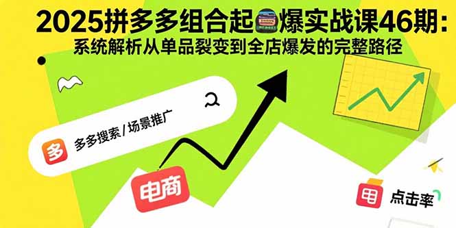 2025拼多多组合起爆实战课46期：系统解析从单品裂变到全店爆发的完整路径-百盛轻创