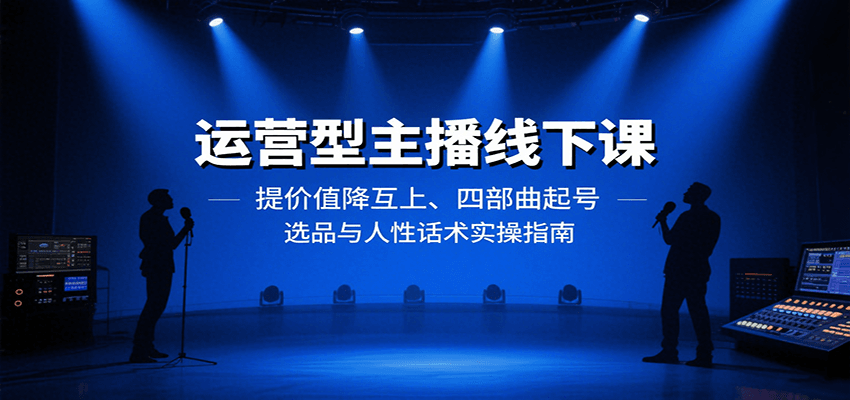 运营型主播线下课：提价值降互上、四部曲起号、选品与人性话术实操指南-百盛轻创
