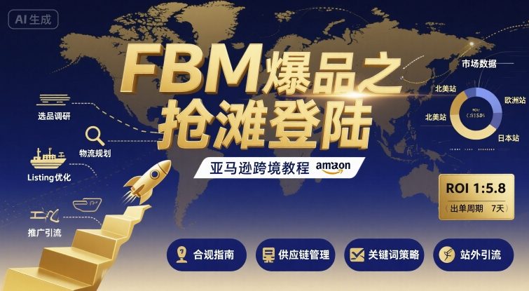 FBM爆品之抢滩登陆-亚马逊跨境教程-百盛轻创