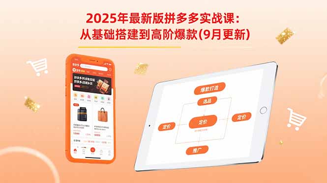 2025年最新版拼多多实战课：从基础搭建到高阶爆款(9月更新-百盛轻创