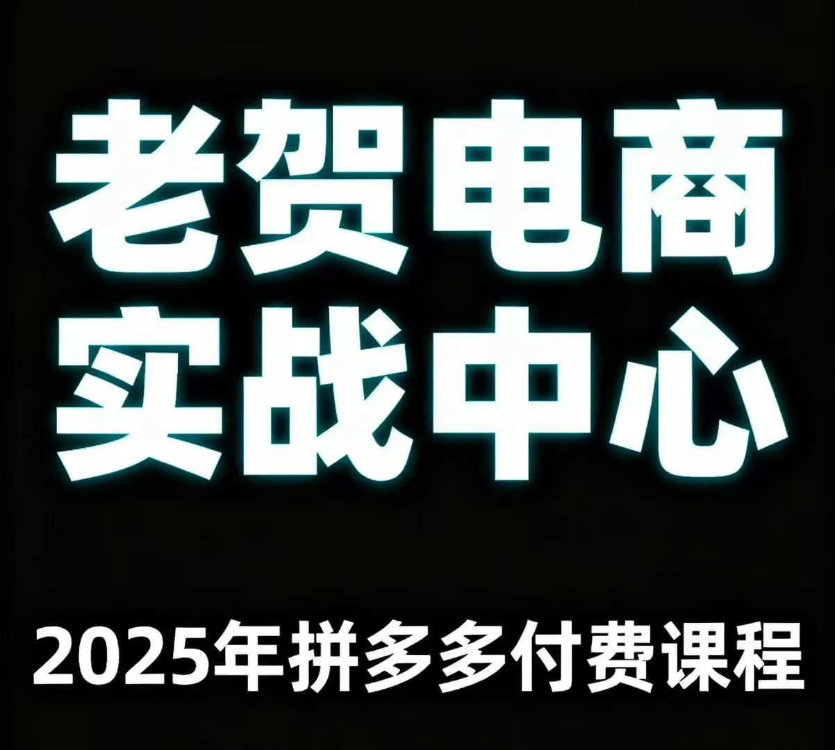 老贺电商2025年拼多多付费课程，用通俗易懂的方法告诉你多多怎么玩-小艾项目网