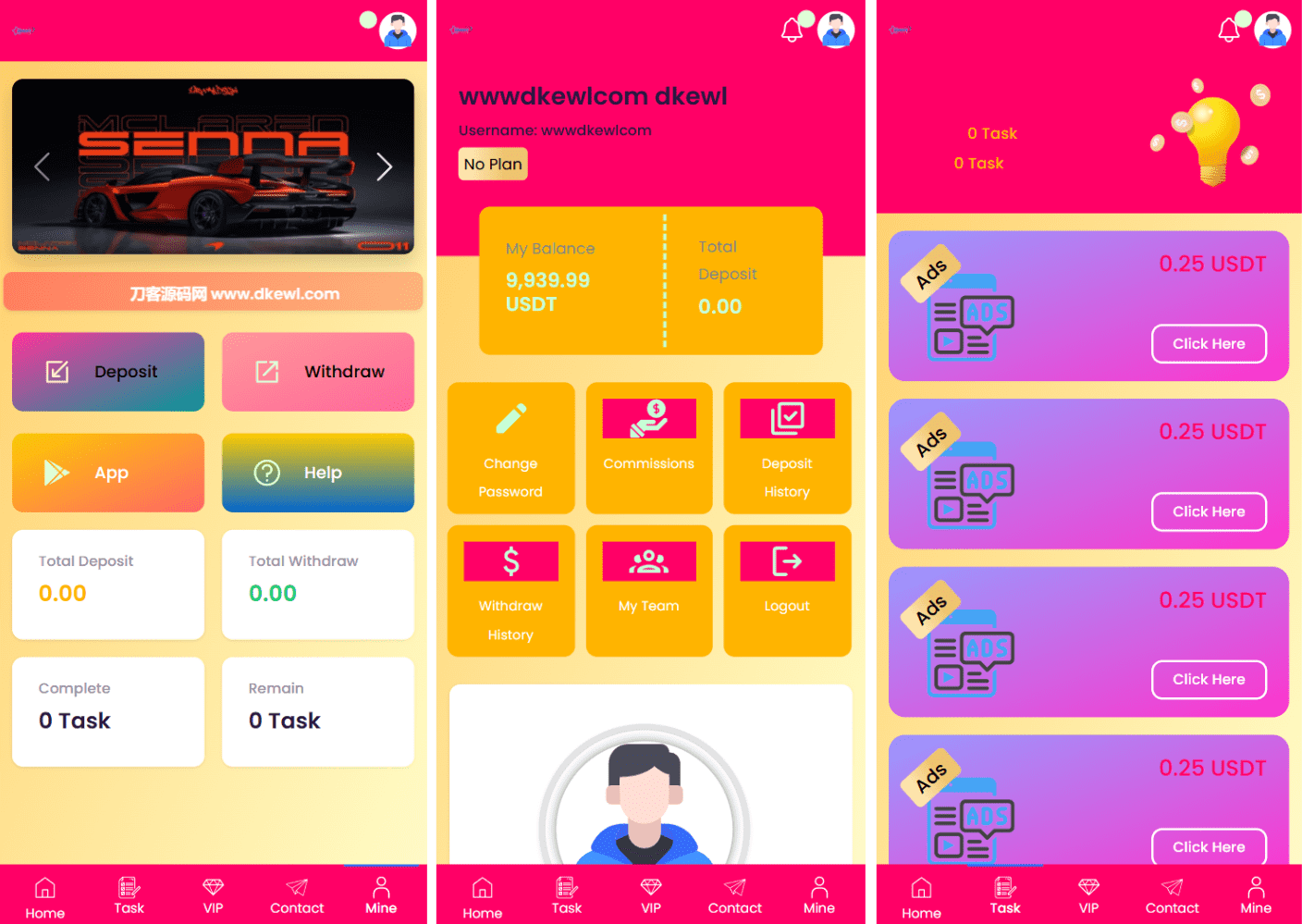 SENNA海外广告奖励投资理财源码/附详细教程-百盛轻创