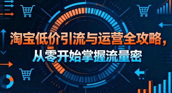 淘宝低价引流与运营全攻略，从零开始掌握流量密码-小艾项目网