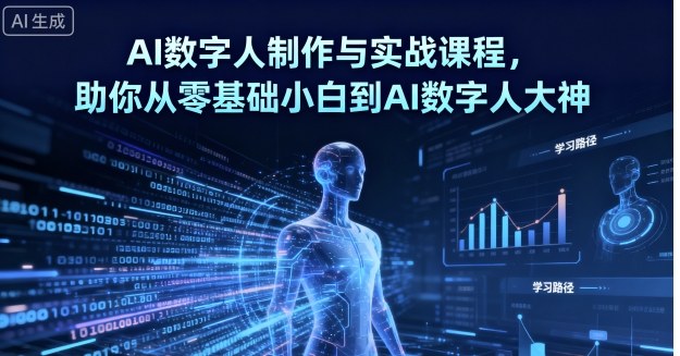 AI数字人制作与实战课程，助你从零基础小白到AI数字人大神-小艾项目网