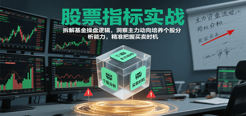 股票指标实战，基金操盘逻辑拆解，洞察主力动向培养个股分析能力把握买卖时机(更新)-百盛轻创