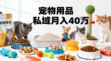 月变现40个！宠物用品私域运营的精准掘金之道玩法-小艾项目网