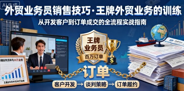 外贸业务员销售技巧，王牌外贸业务的训练-百盛轻创