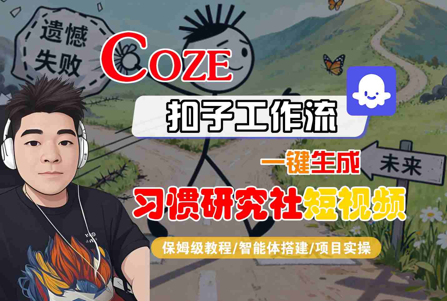 Coze扣子智能体工作流一键生成“习惯研究社“短视频，全流程保姆级教学-小艾项目网