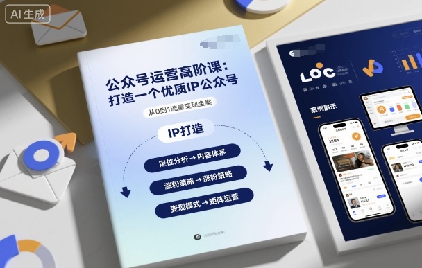 公众号运营高阶课，打造一个优质IP公众号-小艾项目网