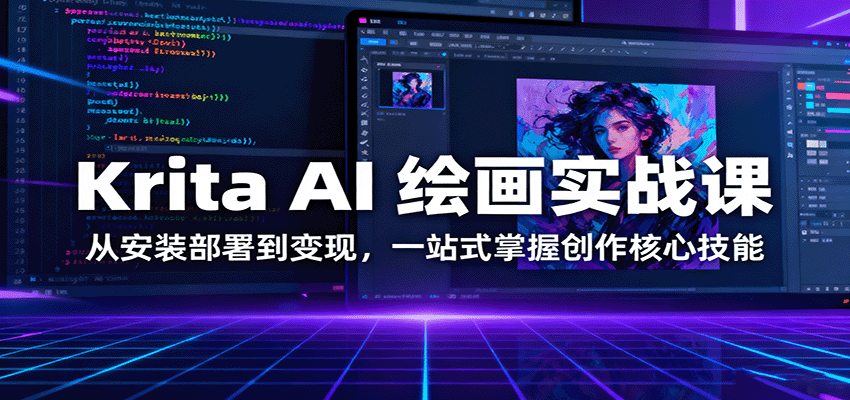 Krita AI 绘画实战课：从安装部署到变现，一站式掌握创作核心技能-百盛轻创