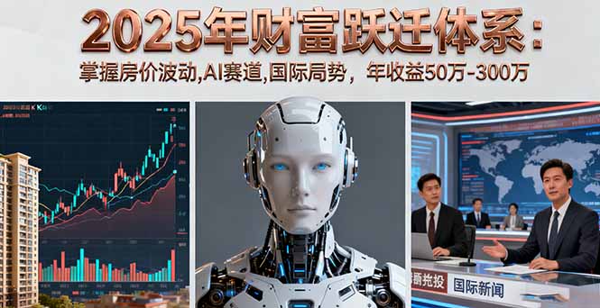 2025年财富跃迁体系：掌握房价波动,AI赛道,国际局势，年收益50万-300万-百盛轻创