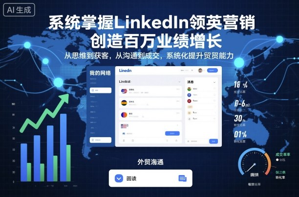 系统掌握LinkedIn领英营销，创造百万业绩增长，从思维到获客，从沟通到成交，系统化提升外贸能力-小艾项目网