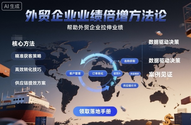 外贸企业业绩倍增方法论，帮助外贸企业拉伸业绩-百盛轻创