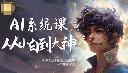 AI系统课程，从小白到大神系统学AI，AI声音-AI绘画-AI视频一门课全掌握-百盛轻创