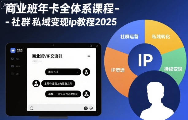 商业班年卡全体系课程-社群私域变现ip教程2025-百盛轻创