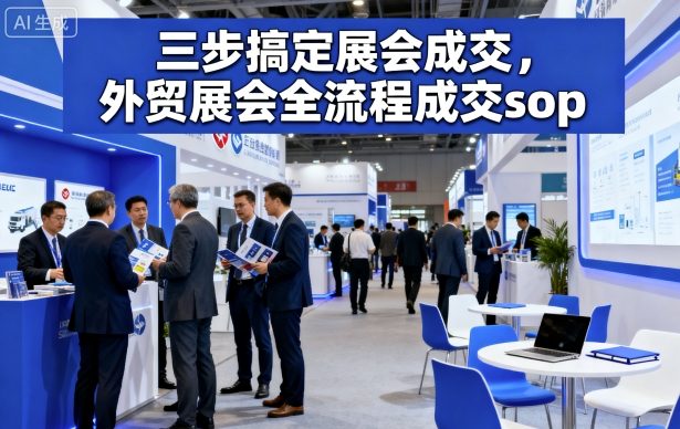 三步搞定展会成交，外贸展会全流程成交sop-小艾项目网