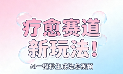 AI+疗愈+一键生成，一分钟一条素材，每天想要多少素材就多少素材，矩阵做，月入1W-小艾项目网