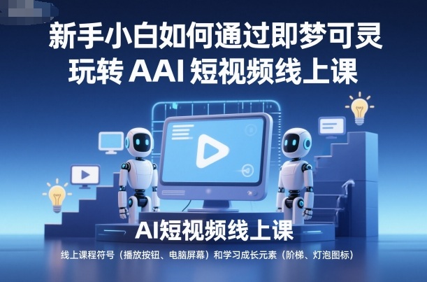 新手小白如何通过即梦可灵玩转AI短视频线上课