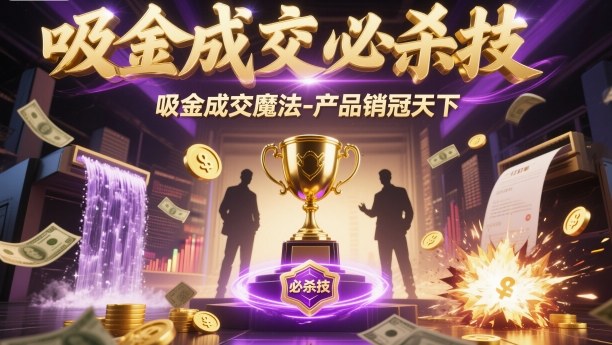 吸金成交必杀技，吸金成交魔法-产品销冠天下-小艾项目网