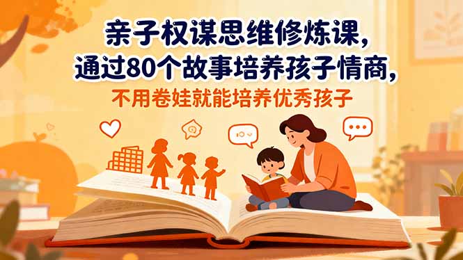 亲子权谋思维修炼课，通过80个故事培养孩子情商,不用卷娃就能培养优秀孩子-百盛轻创