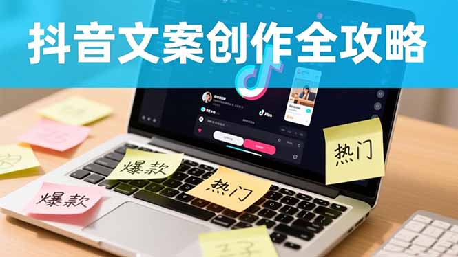 抖音文案创作全攻略：爆款标题九大绝招,100个模版直接套用,月入过万不是梦-小艾项目网