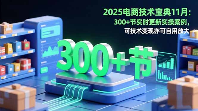 2025电商技术宝典11月：200+节实时更新实操案例，可技术变现亦可自用放大-小艾项目网