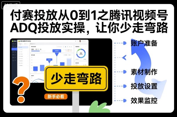 付赛投放从0到1之腾讯视频号ADQ投放实操，让你少走弯路-百盛轻创