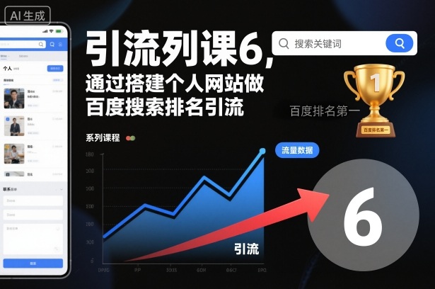 引流系列课6，通过搭建个人网站做百度搜索排名引流-小艾项目网