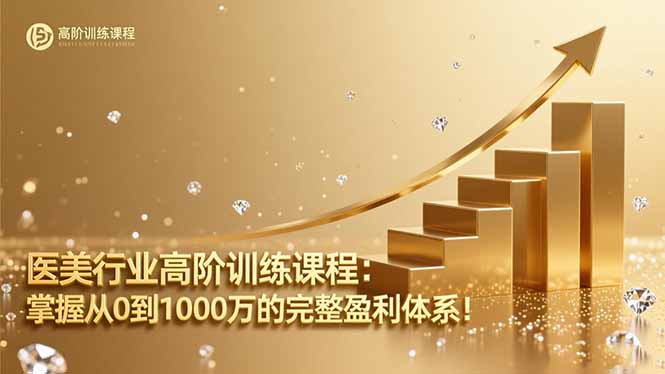医美行业高阶训练课程：掌握从0到1000万的完整盈利体系！-小艾项目网
