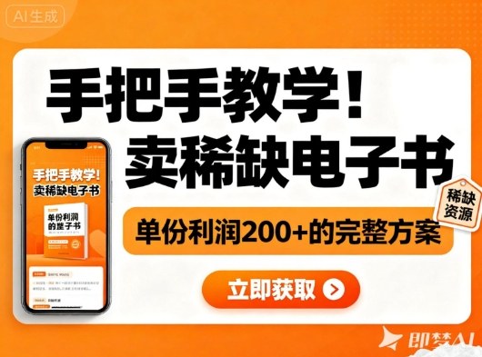手把手教学！在小红书卖稀缺电子书，单份利润2张+的完整方案-百盛轻创