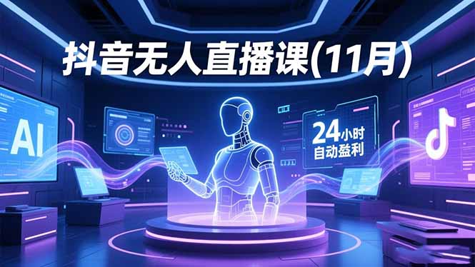 抖音无人直播课(11月-小艾项目网