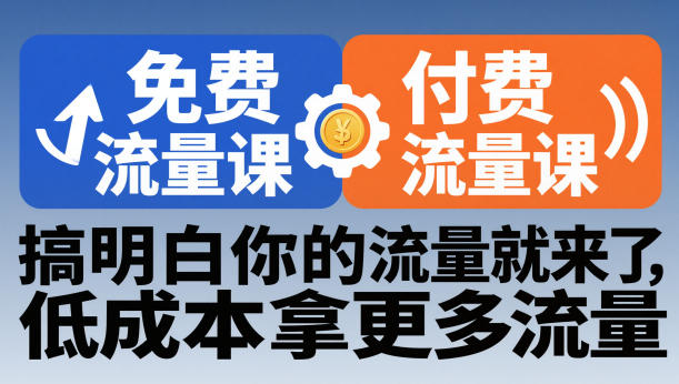 拼多多免费流量课+付费流量课，搞明白你的流量就来了，低成本拿更多流量-百盛轻创
