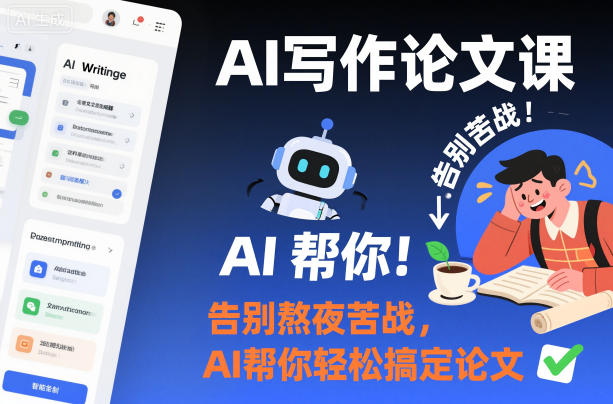 AI写作论文课，告别熬夜苦战，AI帮你轻松搞定论文-小艾项目网